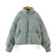 thumbnail image 1 of Chaqueta de algodón cálida y sencilla con cuello alto, informal, urbana y versátil para mujer, 1 of 6