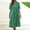 Green, variant on Aloohaidyvio Dresses Plus Size,Fashion Women Summer Casual Round-Neck Print Short Sleeve Loose Dress