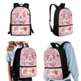 thumbnail image 4 of Yuyamidu Axoltol Backpack and Lunchbox for Girls 4th Grade/5th Grade Large Capacity School Bag for Kids 8-10 with Lunch Bag Pencil Box Pink Strawberry Book Bag Set with Lunch Tote, 3 in 1, 4 of 7