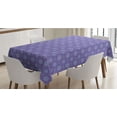 thumbnail image 1 of Oriental Tablecloth, Curlicue and Medallion Motifs in Vibrant Colors, Rectangle Satin Table Cover Accent for Dining Room and Kitchen, 60" X 90", Blue Violet Lavender Blue, by Ambesonne, 1 of 2