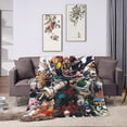 thumbnail image 4 of My Hero Academia Blanket, Anime Throw Blanket For Couch Sofa Bed, Soft Cozy Lightweight Warm Flannel Blanket, Home Decor, Anime Gifts For Boys Girls Kids Teens, 40"X30", 4 of 9