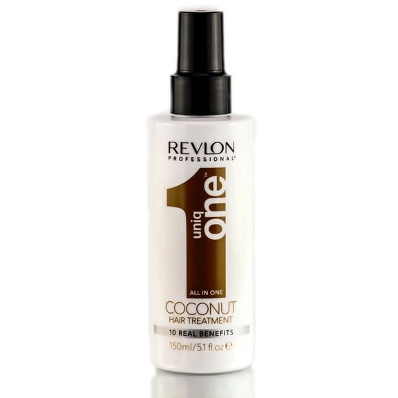 5.1 oz , Uniq One All In One Hair Coconut Treatment , Hair Scalp Head - Pack of 2 w/ SLEEKSHOP Teasing Comb