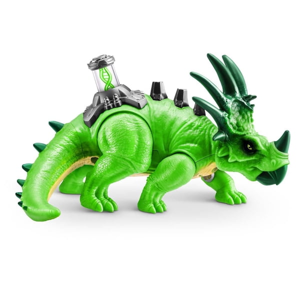 Robo Alive Dino DNA Dinosaur Robot Toy (Styracosaurus), Light-Up