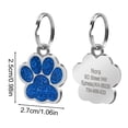thumbnail image 3 of Cheapark Personalized Pet ID Tag Alloy Metal Glitter Blank Dog Tag Engravable Pendant Pet Identification Accessory, 3 of 6
