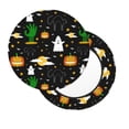 thumbnail image 2 of Lsque Halloween Pattern Round Bar chair cushion covers Velvet Fabric Premium Comfort Protects from Scratches and Stains for 14-17 Inch Chair-13 inch, 2 of 7