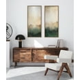 thumbnail image 7 of Kate and Laurel Sylvie Green Mountain Abstract II Framed Canvas Wall Art by Amy Lighthall, 18x40 Gold, Soft Mountain Landscape Art for Wall, 7 of 7