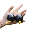 thumbnail image 2 of 1 Paire de Shakers Africains Asalato Hochet Percussion Rythmique Instrument à Billes pour les Doigts, 2 of 6