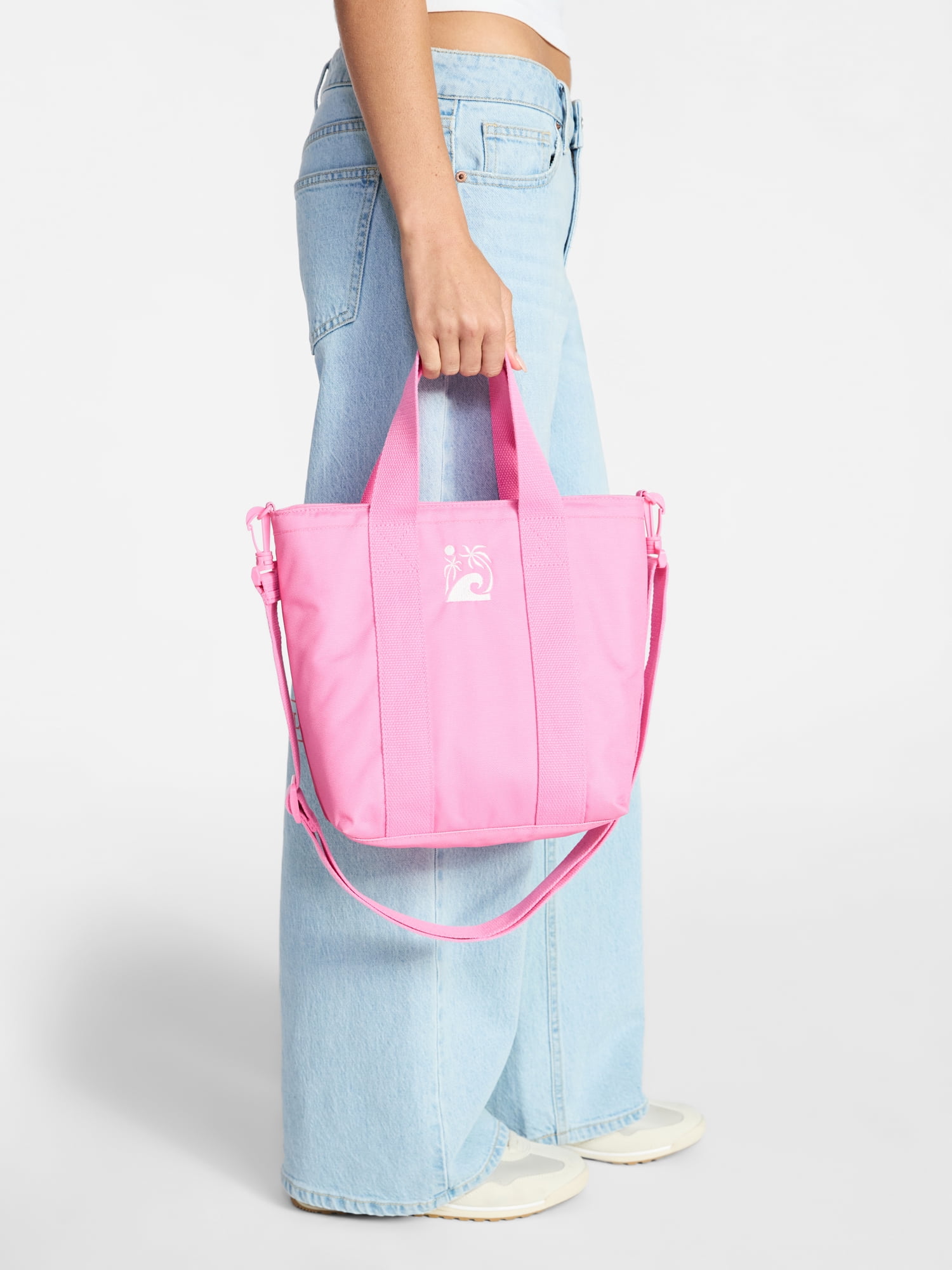 No Boundaries Women's Beach Insulated Mini Tote Bag, Pink