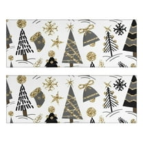 Kitchen Rugs Sets Of 2,White Christmas Tree and Snowflake Pattern Anti Fatigue Kitchen Mat Rugs Non Slip Washable,Decorative Kitchen Floor Mats for Kitchen,Sink,Laundry,17"X47"