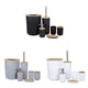 thumbnail image 3 of Injueey De accesorios de baño negros, soporte para cepillo de dientes, contenedor, dispensador de jabonera, vaso, escobilla de baño, juego de Juegos de accesorios de baño No.2, 3 of 6