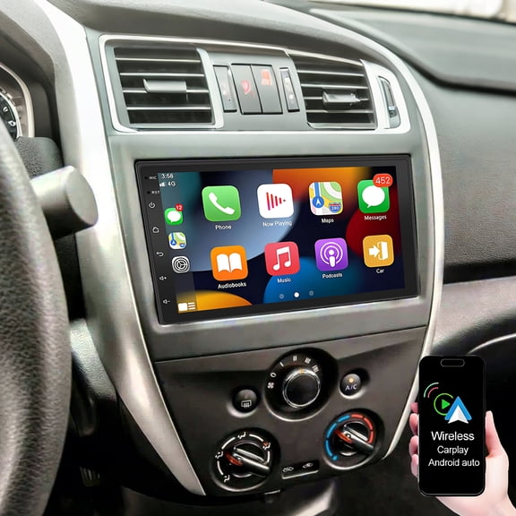 Eforcase 2G 32G Car Radio for Nissan Versa 2007-2019, Android Car Stereo with Wireless Carplay Android Auto, 7 inch Touch Screen Player Bluetooth GPS WiFi FM Mirror Link RCA   Backup Camera