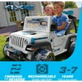 12V Power Wheels Jeep Wrangler 4xe RideOn Toy with Sounds and Lights
