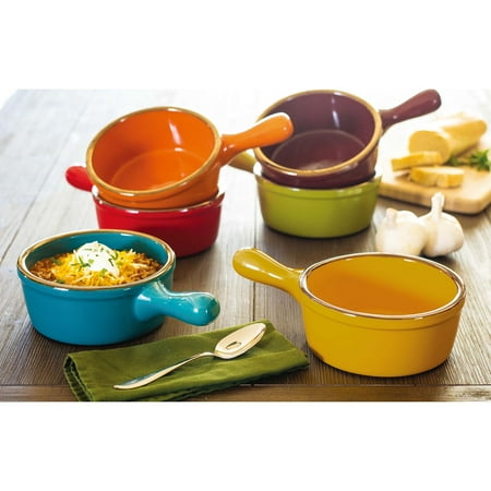 Handled Stoneware Soup Bowls - Set of 6 - Walmart.com Handled Stoneware Soup Bowls - Set of 6 - Walmart.com
