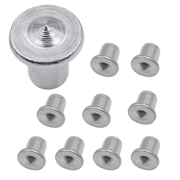 10x Pasadores de pasador central Accesorios de posicionamiento de orificio central de transferencia de centro Broca de madera para 6 mm CUTICAT Perno de puntos de perforación de pasador