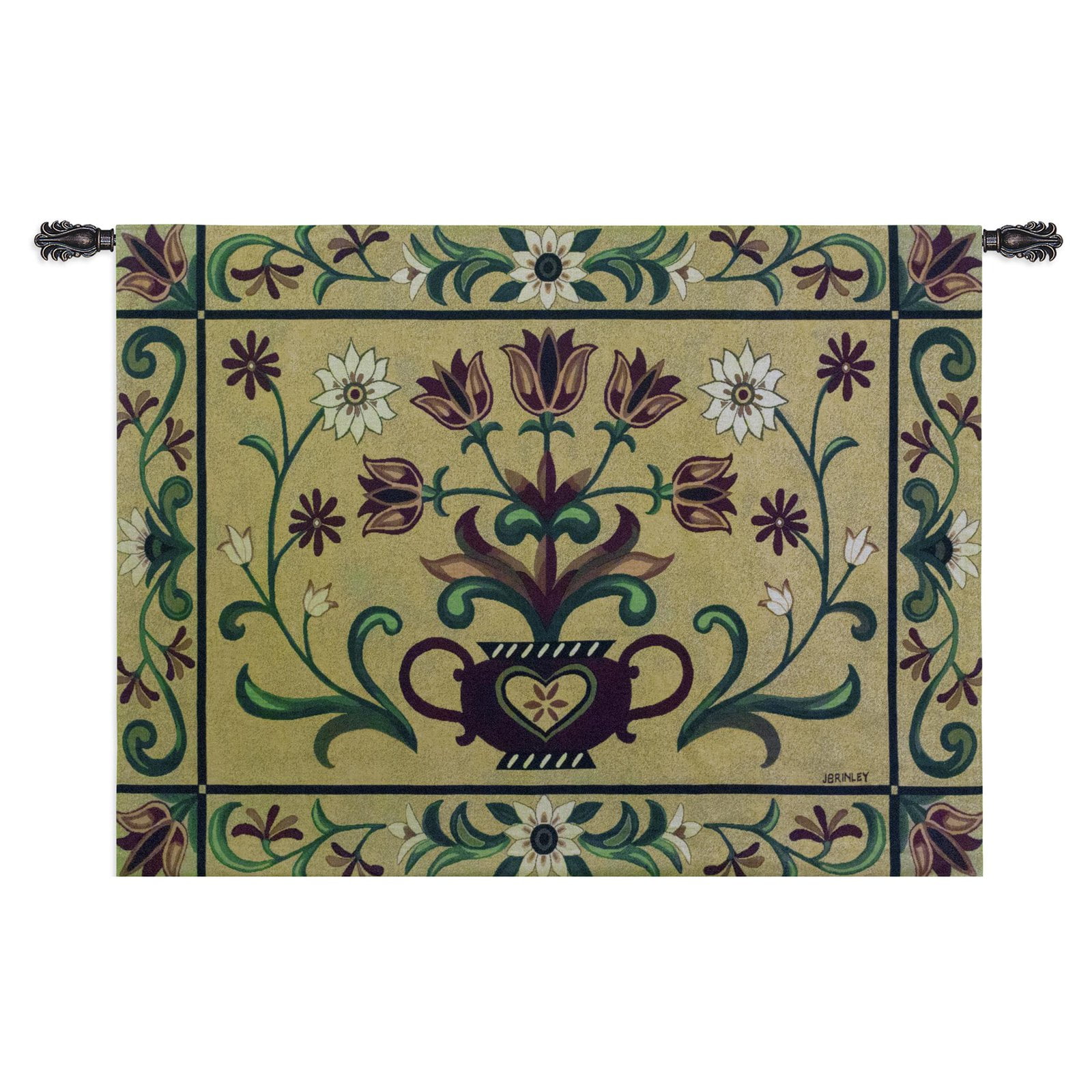 Fine Art Tapestries Heritage Floral Wall Tapestry
