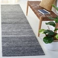 thumbnail image 2 of SAFAVIEH Mirage Lecia Striped Polyester Runner Rug, Dark Gray/Ivory, 2'3" x 9', 2 of 8
