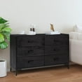 thumbnail image 1 of vidaXL Sideboard Black 110x35x70 cm Solid Pinewood, 1 of 5