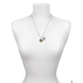 thumbnail image 3 of Delight Jewelry Silvertone Domed Music - French Horn Silvertone Script Initial Disc - L - Charm Necklace, 20"+3", 3 of 4