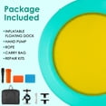 thumbnail image 5 of Pirecart Round Floating Inflatable Water Hammock, Pool Floatsfor Adults, Swimming Platform with Pump & Storage Bag, Large Size for 2-3, Green, 5 of 9