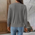 thumbnail image 4 of Garbnen Women Sweaters Cardigan Lightweight Button Down Women Long Sleeve Sweater V Neck Open Front Knit Fashion Clothes Gray XXL, 4 of 6