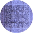 thumbnail image 1 of Ahgly Company Indoor Round Oriental Blue Traditional Area Rugs, 7' Round, 1 of 4