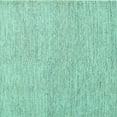 thumbnail image 1 of Ahgly Company Machine Washable Indoor Square Abstract Turquoise Blue Contemporary Area Rugs, 7' Square, 1 of 4