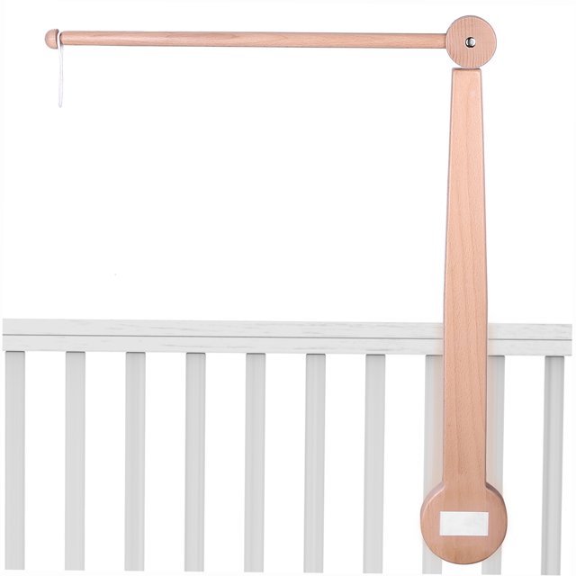 Soporte móvil Soporte móvil para cuna de bebé eccomum Soporte de madera para cuna de bebé Soporte giratorio de 360 ° con altura ajustable Fácil instalación Kisdream Soporte móvil