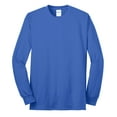 thumbnail image 2 of Port & Company PC55LST Mens Long Sleeve Core Blend Tees, Royal - Extra Large Tall, 2 of 3