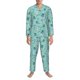 thumbnail image 3 of Fotbe Hawaiian Style Pijama de Hombre con Estampado de Manga Larga, Conjunto de 2 Piezas, Ropa de Dormir Suave y Cómoda con Bolsillos-XX-Large, 3 of 7