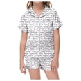 thumbnail image 1 of Girls Christmas Pajama Set Two Piece Outfit with Functional Pockets Holiday Family Matching Sleepwear,Size:12-13 Years, 1 of 6