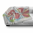 thumbnail image 3 of Colorful Soft Flannel Fleece Throw Blanket, Floral Haze Pattern with Heart Love Spring Influences Work of Art, Cozy Plush for Indoor and Outdoor Use, 70" x 90", Multicolor, by Ambesonne, 3 of 6