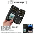 thumbnail image 5 of Furiet Argyle Wallet Case for iPhone 12 Pro Max 6.7 with Wrist Strap Shoulder Strap, Card Slot Zipper Purse Stand Cell Phone Cover for iPhone12promax 5G i 12s Plus iPhone12 12pro Promax Black, 5 of 8