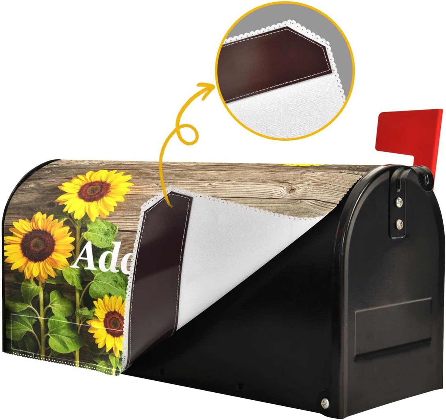 Custom Sunflowers Mailbox Covers Magnetic Spring Summer Autumn Mailbox Cover Standard Size 18" X 21" Personalized Mailbox Wraps Post Letter Box Cover Garden Decorations