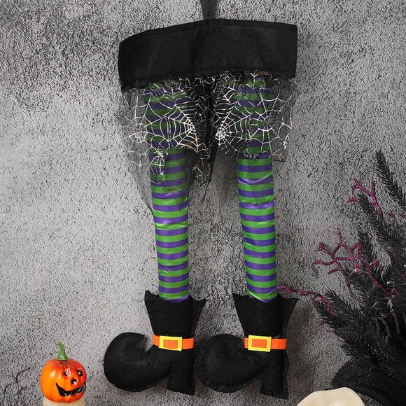 Uuiauoio Halloween Witch Legs Prop Halloween Decoration,Halloween Hanging Witch Legs Halloween Ornament,Witch Leg Props Garden Decoration