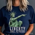 thumbnail image 4 of Sophie Cunningham "Liberty Has Spoken" Pointing Shirt - Viral Basketball Point God Tee with Lady Liberty, 4 of 5