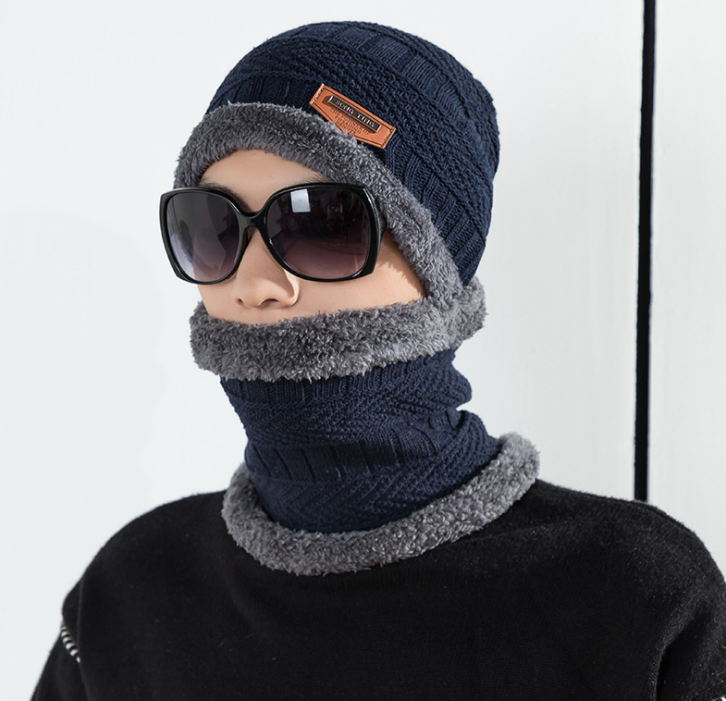 Womens Kids Winter Beanie Hat Scarf Set 