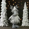 thumbnail image 2 of Northlight Standing Moose with Knitted Sweater Christmas Decoration - 12.5" - Gray and White, 2 of 5