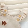 thumbnail image 5 of ESASSALY Newborn Baby Romper Girl Boy Jumpsuit Button Floral Sweater Overalls Outfits, 5 of 7