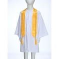 thumbnail image 2 of Moggemol Kids Unisex Preschool Kindergarten Graduation Gown Long Sleeve Zipper Robe with Hat Stole White 33, 2 of 7