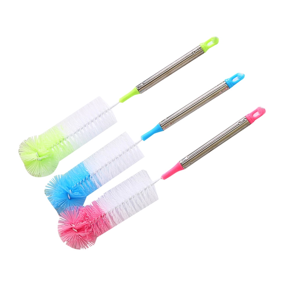 Masteelf Nylon Bottle Brush with Long Handle for Cleaning Baby Bottles Mugs Wine Glasses 2pcs Assorted Color