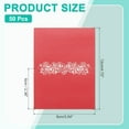 thumbnail image 2 of Uxcell 50Pcs Wedding Place Cards, Laser Cut Rose Table Place Cards Folded Tent Cards Name Card, Pearl Red, 2 of 6