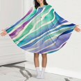 thumbnail image 4 of Abstract Watercolor Waves Blanket Oversized Wearable Hooded Blanket Warm Throw Blanket Buttons Sweatshirt For Women Men Teens Flannel, 4 of 8