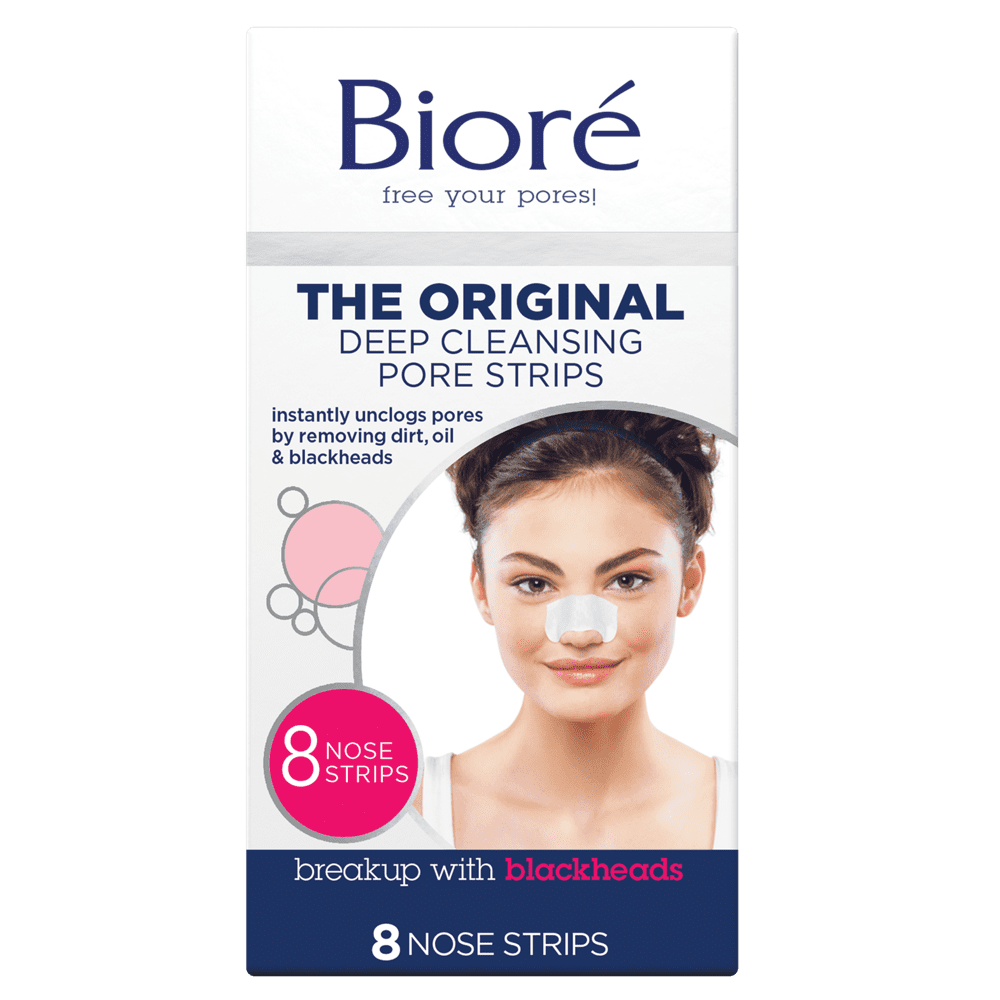 Biore Original Deep Cleansing Pore Strips 8 Nose Strips For Blackhead