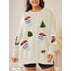thumbnail image 2 of Sudadera con capucha y parches de purpurina navideña, camiseta vintage, ropa de calle de manga larga ajustada estilo Harajuku, camiseta para mujer, otoño e invierno 2024, 2 of 5