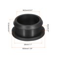 thumbnail image 2 of Uxcell 6Pcs Snap Rubber Grommet Plug Mount Dia 28mm ID 23mm Seal Anti-Scratch Electrical Box Cable Pipe Black, 2 of 6