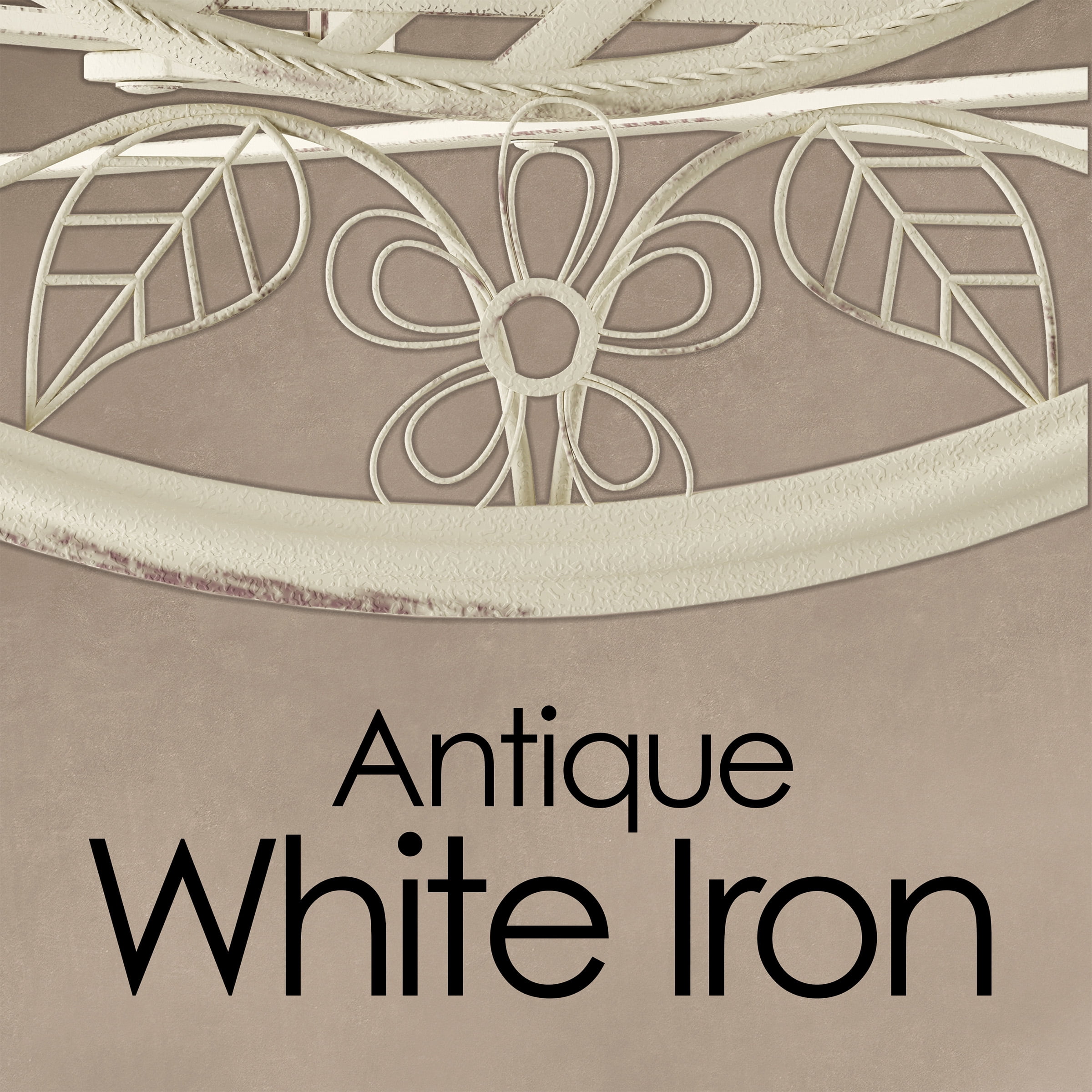 Lavish Home 3 Piece Patio Set – Bistro Table and Chairs, Antique White