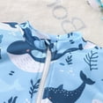 thumbnail image 6 of Lullu Newborn Boy Swimsuit Short Sleeve Rash Guard One-Piece Bathing Suit with UPF50+, 6 of 8