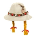 thumbnail image 5 of AJGRHE Bavarian Festival Bucket Hat With Braids For Oktoberfest And Party Traditional Accessory White One Size, 5 of 5