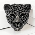 thumbnail image 3 of Unisex Leopards Shaped Brooches Rhinestone Leopard Pin Animal Lapel Pins Office Party Friend Accessories For Women (Black), 3 of 7