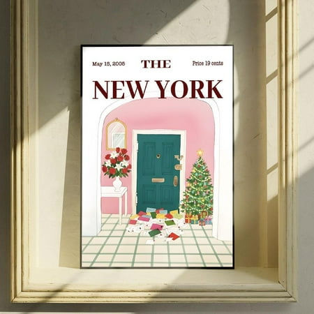 Vintage New Yorker Poster, Entryway Decor Va-T10-296, Unframed Poster Size 8x12